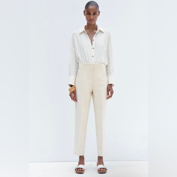 Zara Pants - Zara rustic high-waisted pants